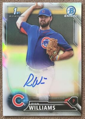 Ryan Williams 2016 Bowman Chrome Refractor Autograph #BCAP-RW /499 Cubs Rookie