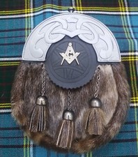 Kilt Sporran Full Dress Celtic Masonic Badge Antique - Kilt Sporrans for Men's