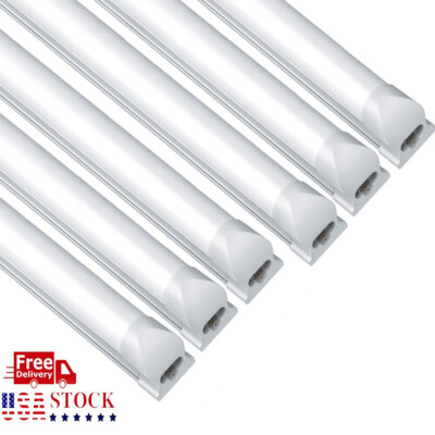 36W 4FT T8 LED Shop Light Fixtures Garage LED Tube Lights Frosted Linkable Lamps