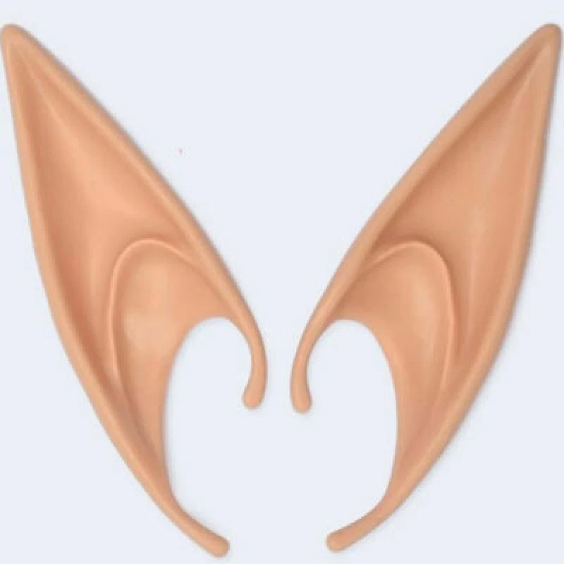 Flesh Elf Pixie Fairy Pointed Ears Tips Fancy Dress Cosplay  Costume Giant Props - Image 4 of 4