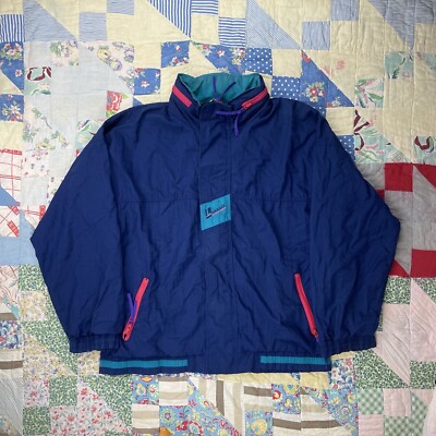 Vintage 90s Lacoste Chemise Color Block Retro Nylon Vintage 90s Lacoste Chemise Color Block Retro Nylon
