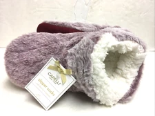 CAPELLI New York ~Slippers Sock with Faux Fur & Grippers Size M/L  size New