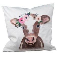 Esterno Giardino Cuscino Mucca Vitelli 45x45cm Intemperie FORMANO Giardino S25