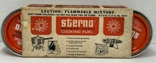 Sterno Packaging Prop Empty Containers 3 Containers USA Made Canned Heat Vintage