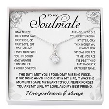 To My Soulmate Necklace, Gift For Girlfriend Wife, Birthday Gifts, Gift For Her