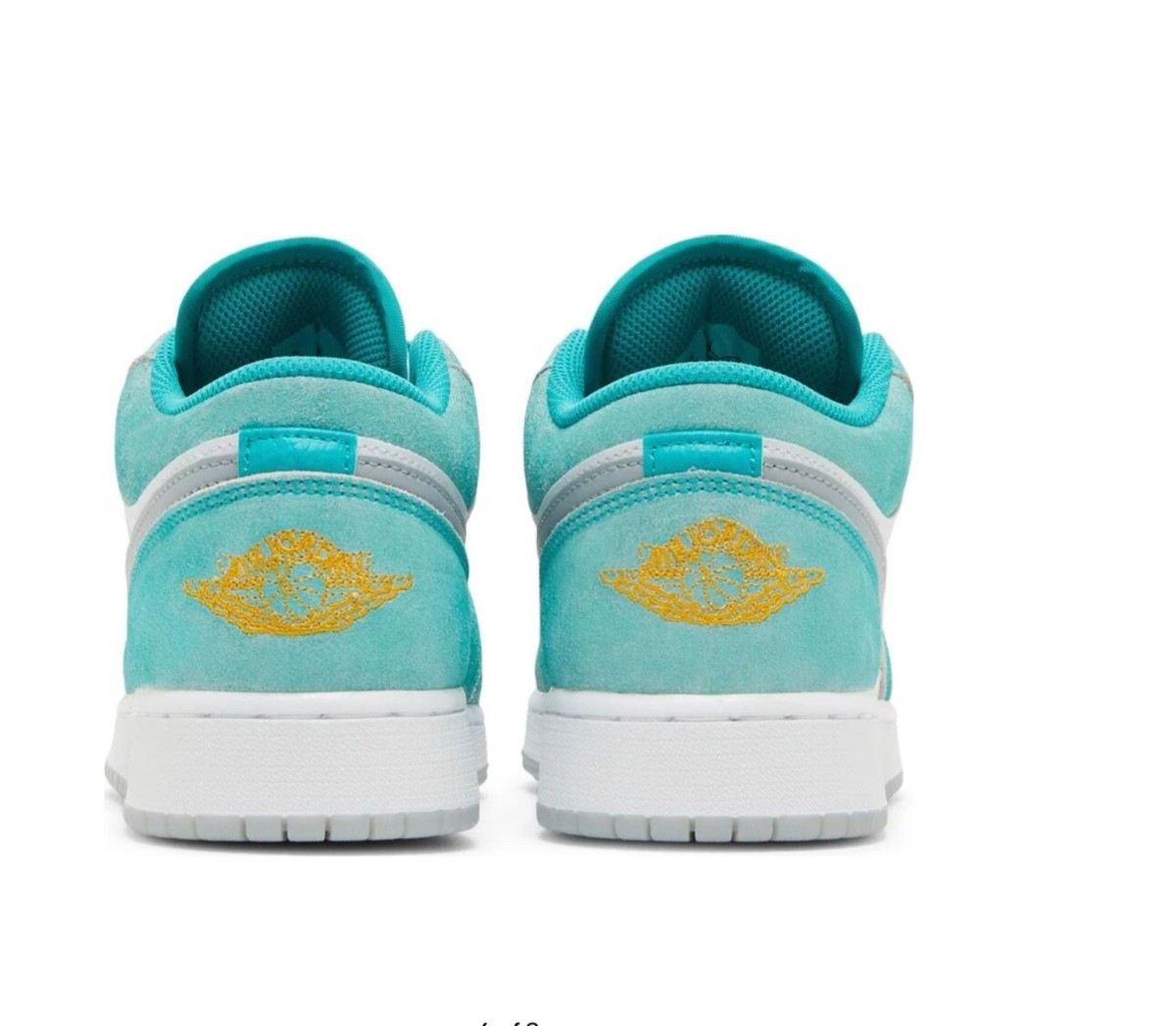 2022 Air Jordan 1 Low SE GS 'New Emerald' White and suede teal