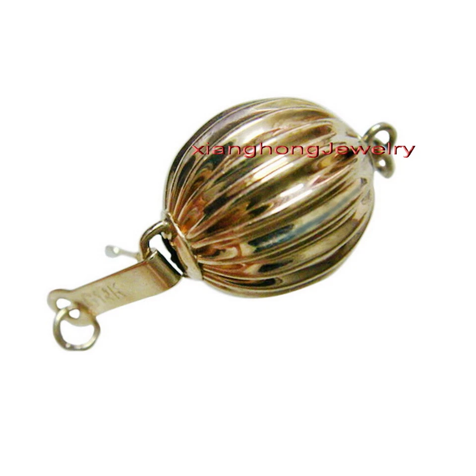 AAAAA 7.5"10-11mm Natural real round south sea golden pearl bracelet 14K GOLD - Image 4 of 4