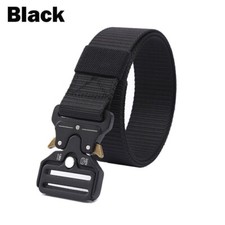 BLACK MILITARY TACTICAL BELT FOR MEN QUICK RELEASE BUCKLE