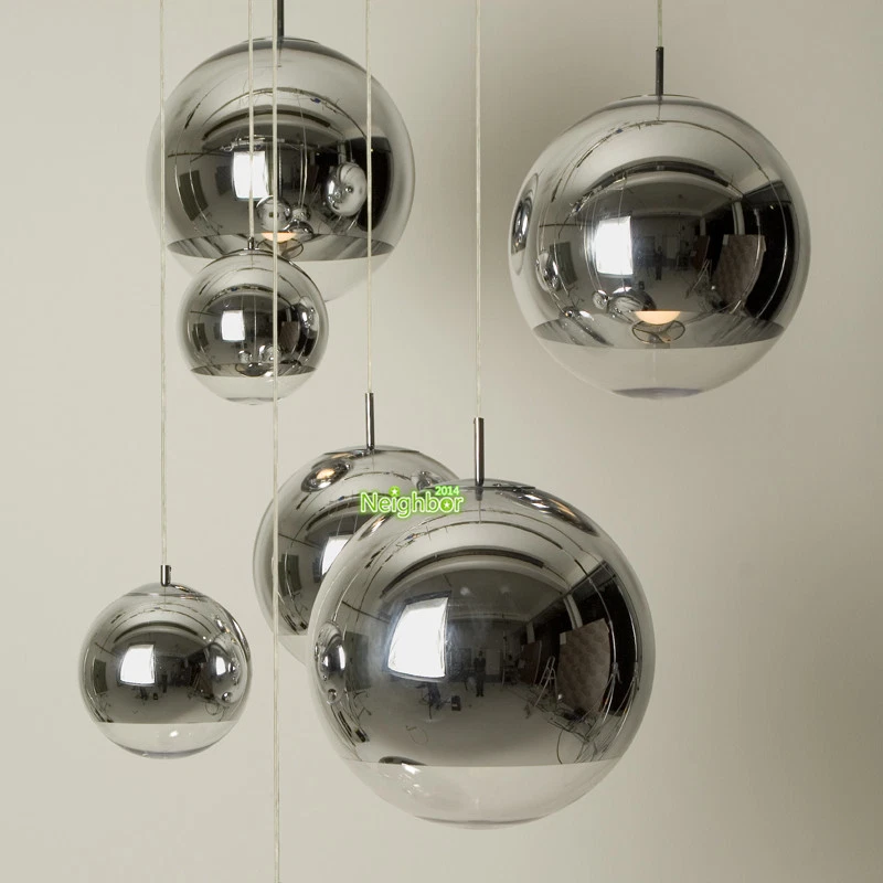 Mirror globe cheap pendant light