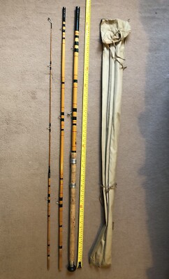JIM KNIGHT OF RUSHDEN MATCH FISHER DE LUXE 12FT SPANISH REED/SPLITCANE ...