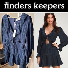Finders Keepers Soraya Navy Blue Mini Dress Size XL NWT