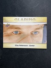 23-24 UD Series 2 Hockey Glaring Gold Parallel GL-10 Elias Pettersson /100