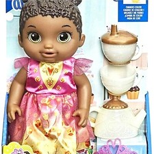 Baby Alive Tea n Sparkles Doll with Color Changing Tea Set - Black Hair