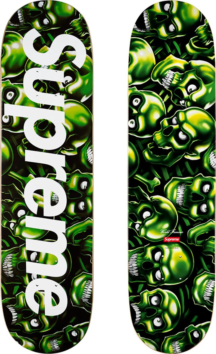 Supreme Skull Pile Skateboard Deck SS18 (SUPP011-GREEN) One Size