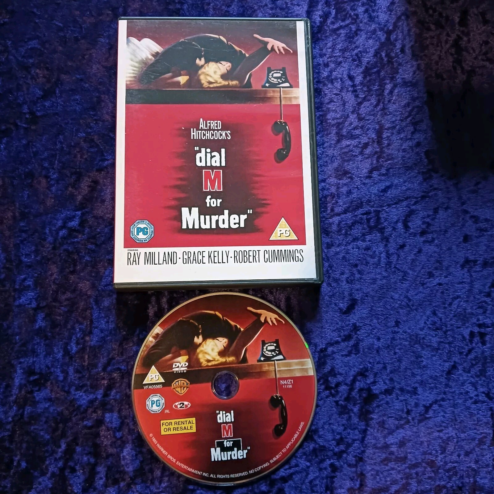 DVD DIAL M FOR MURDER ALFRED HITCHCOCK MILLAND KELLY CUMMINGS CLASSIC UK R2