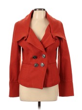 Millard Fillmore Women Red Wool Blazer L