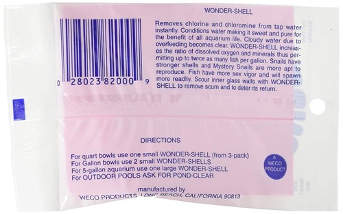 Weco Wonder Shell Trattamento Acqua di Calcio Decorativo a Forma di Capesante per Acquario... - Foto 3 di 3