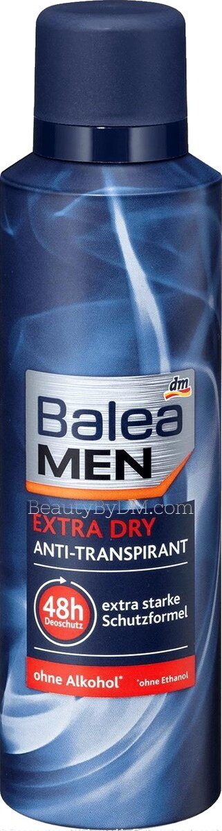 Balea MEN Deodorant Spray Antiperspirant Extra Dry, 200 ml