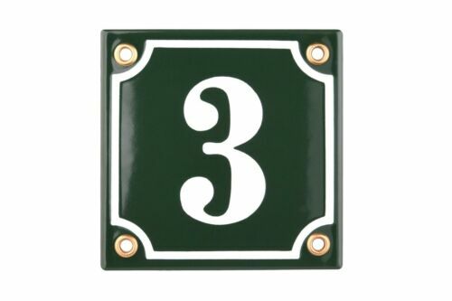 PLAQUE EMAILLEE NUMERO DE RUE NOIR EMAIL VERITABLE N° MAISON N° 6 NF