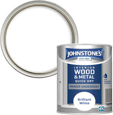 Johnstones - Quick Dry Gloss Primer Undercoat - Brilliant White - Water Based -