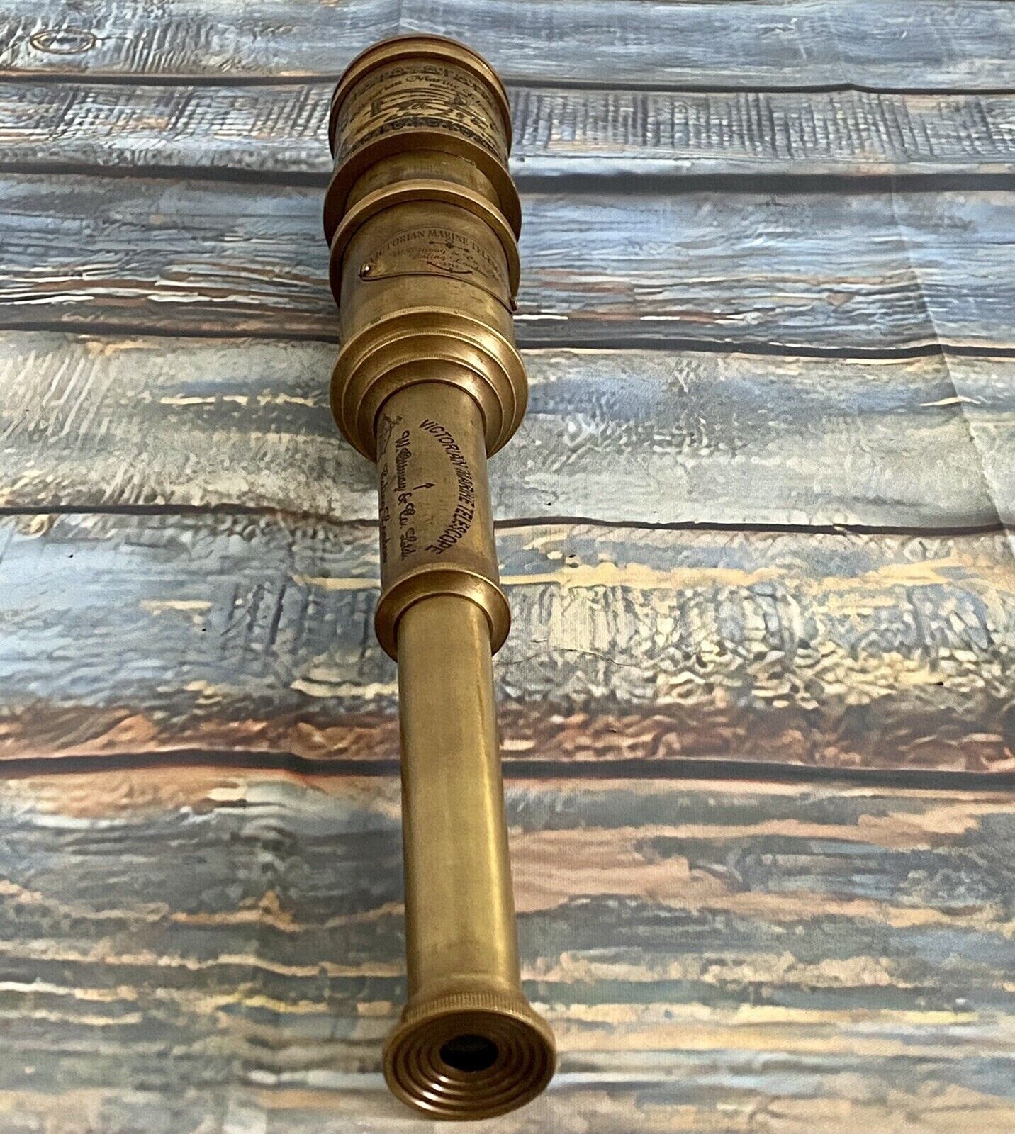 Télescope Nautique En Laiton Antique Avec Support Eois - Décoration D'intérieur - Cadeau