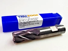 Tru-Edge 3/4" x 3/4 x 1-1/5 x 4 R.03 Solid Carbide End Mill AlTiN 4 Flute NOVTX