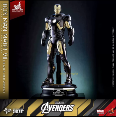 Hot toys MMS741D61 Iron Man MARK VII Black & Gold Version Action