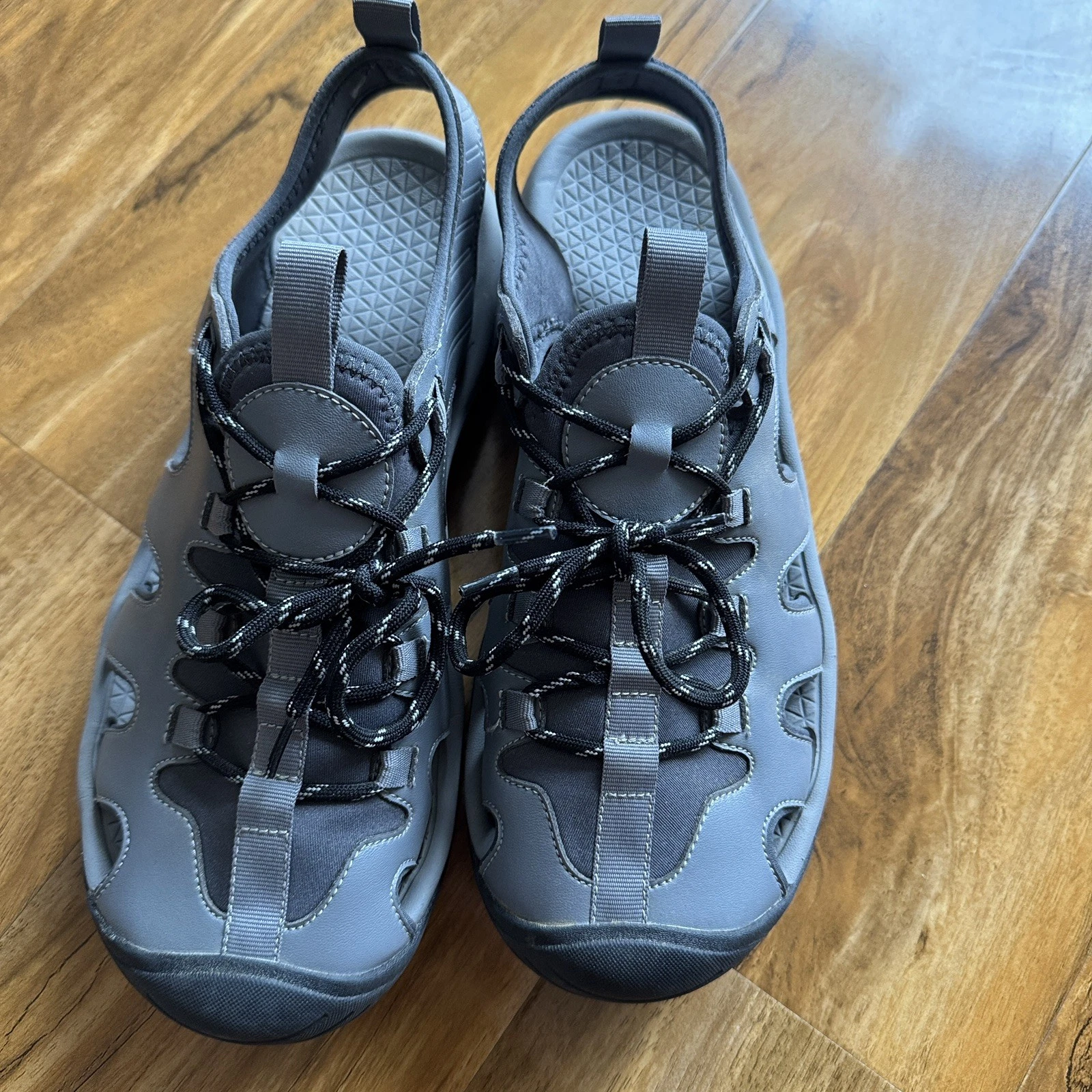 Pgm H2 Mens Grey Black Walking Sandals Sports Sandals Size 9