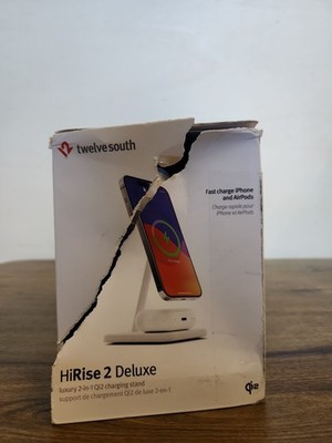 12 South HiRise 2 Deluxe 2in1 Qi2 Wireless Charging Station for iPhone & AirPods