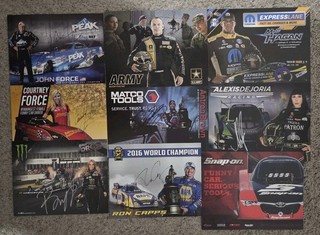 9 NHRA Top Fuel Funny Car Auto Lot John Force Pedregon Capps Brown Hagan