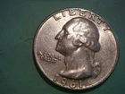 1961 P Washington Quarter in Decent Album Filling cond actual coin in pic