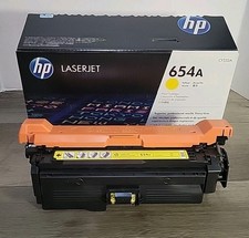 HP 654A Yellow Original LaserJet Toner Cartridge, CF332A