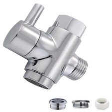 Brass Faucet Diverter Valve with Aerator, Adapter for Regular,