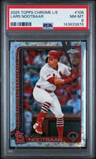 2025 TOPPS CHROME LOGOFRACTOR EDITION #108 LARS NOOTBAAR PSA 8