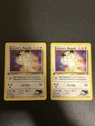 x2 Giovanni's Meowth 74/132 1st Edition Common Gym Challenge Pokemon Card 2000