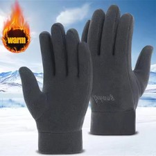 Men's Winter Thermal Fleece Full Finger Gloves Windproof Cold Resistance