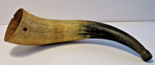Antique Style Powder Horn with Brass Spout and Wooden Plug — listing 6