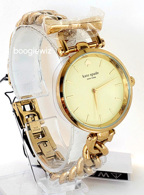 KATE SPADE LADIES BEAUTIFUL NEW YORK HOLLAN  WATCH, SPADE BOW,    KSW1858 NIB