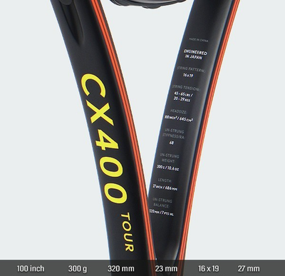 Dunlop 2025 CX400 Tour 100 Tennis Racquet Racket 100sq 300g 16x19