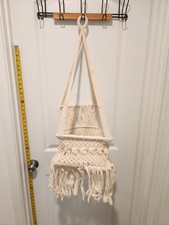Adorable Boho Handmade Organic Cotton Macrame Baby Toddler Swing Chair Natural