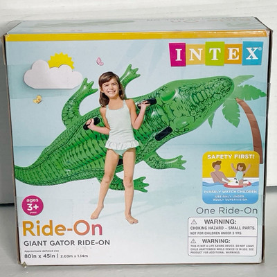 Intex Inflatable Giant Gator Alligator 80'' X 45'' Ride On Water No 58562EP