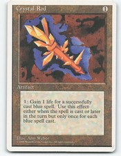 Crystal Rod Fourth Edition Magic the Gathering Card