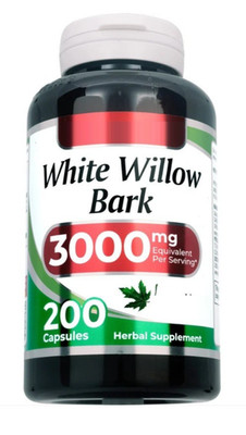 White Willow Bark 3000mg 200 Caps Promotes Joint Health and Muscle Comfort