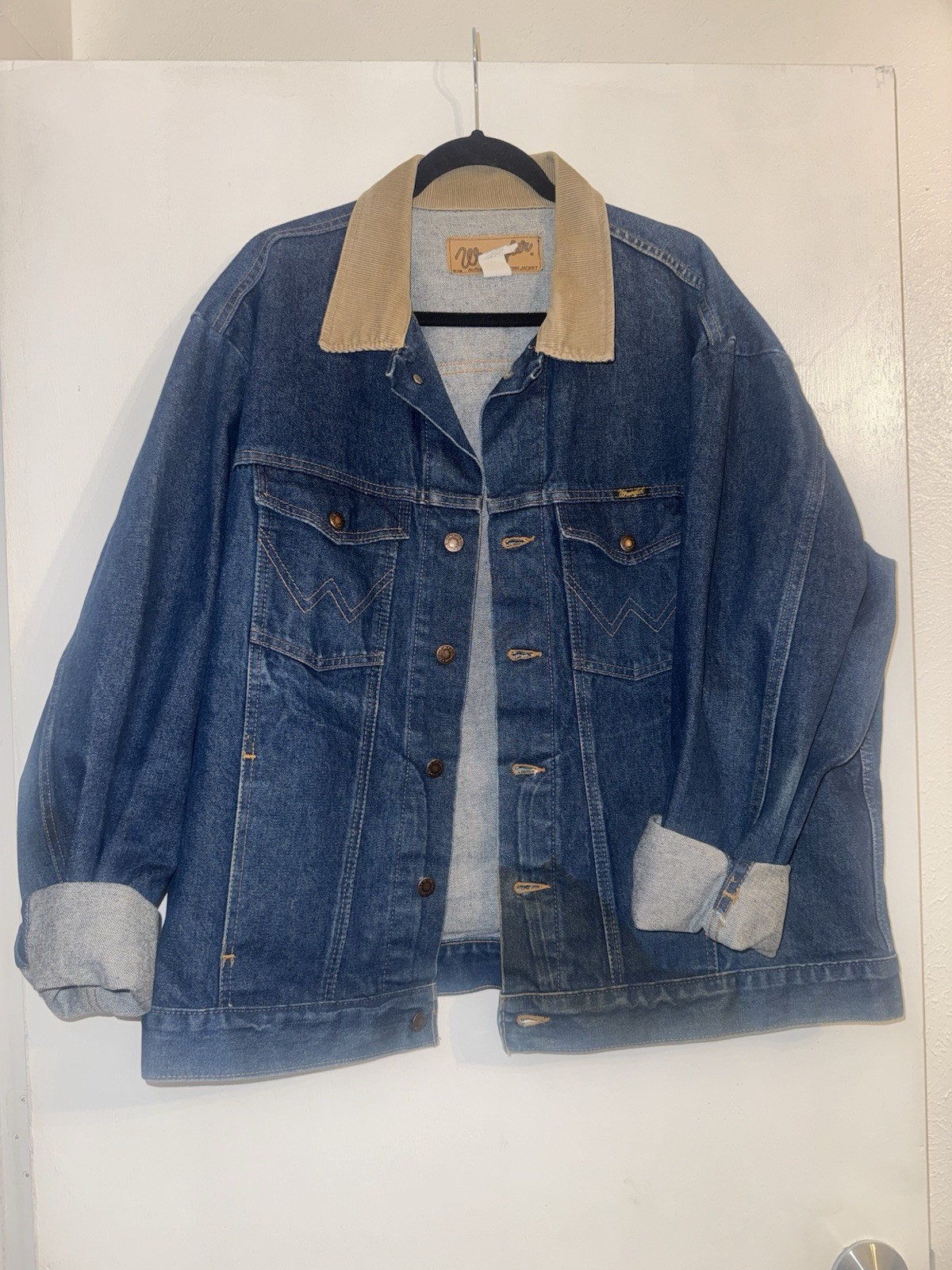 Vintage Wranglers Denim Jacket With Corduroy Collar
