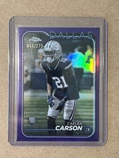 2024 Topps Chrome Caelen Carson Purple Rookie (41/275) - Dallas Cowboys