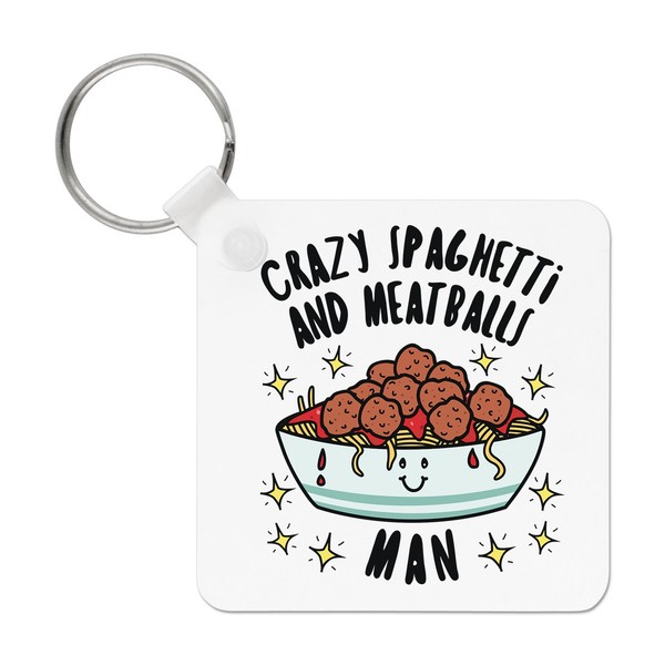 Crazy Spaghetti Und Meatballs Mann Stars SchlüSselanhäNger Lustig Scherz Essen-image