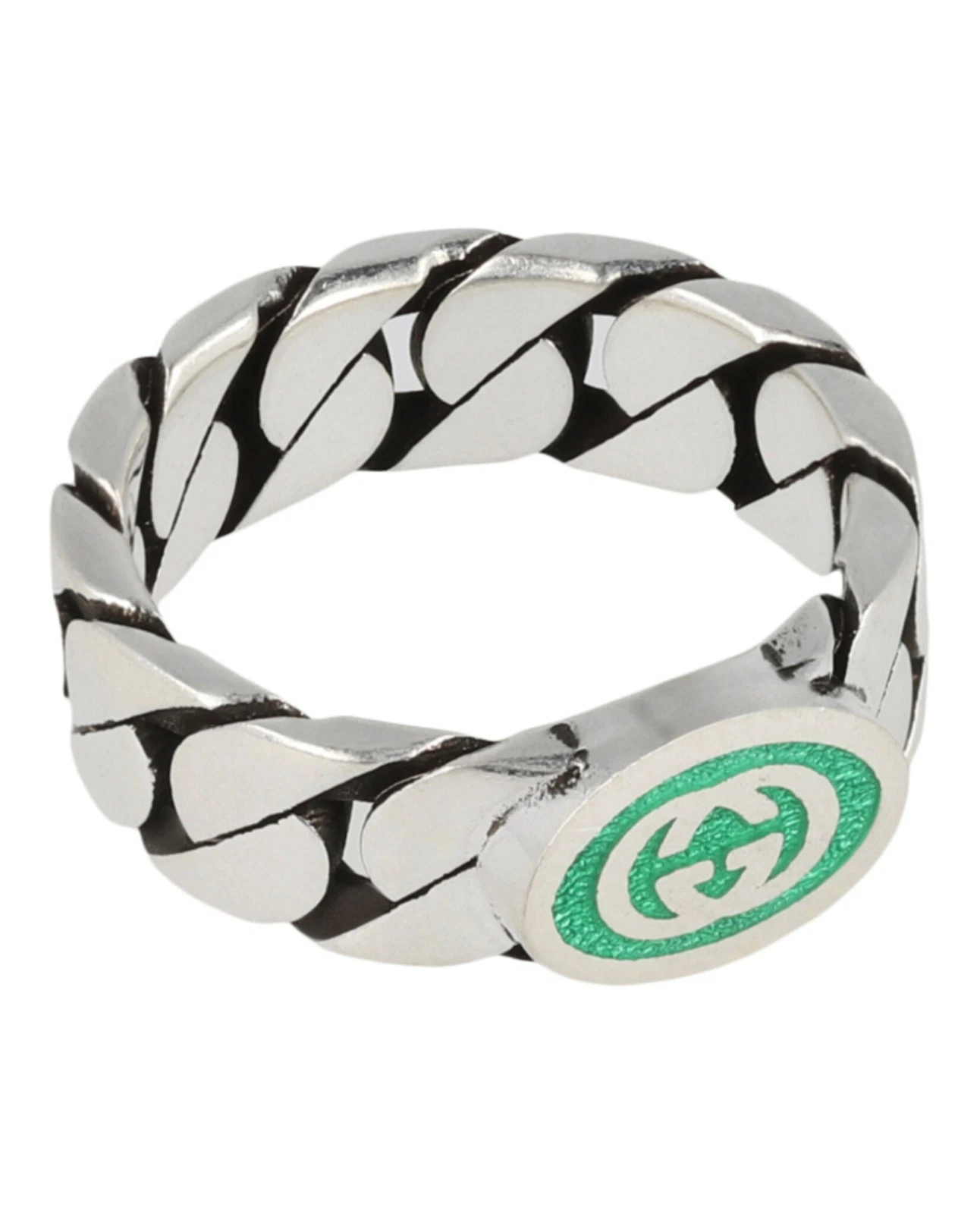 Bague homme Gucci en argent sterling imbriquée G