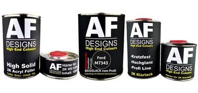 FÜR Ford M7343 Absolute Black Perl Autolack Grundierung Klarlack 3,7L Set