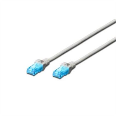 Digitus CAT 5e Patchkabel RJ45 U/UTP mit Hebelschutz 0,25 m grau
