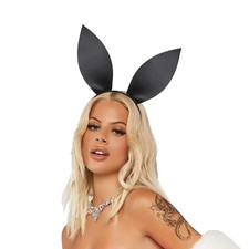 Bunny Ears Adult Costume Headband  Black